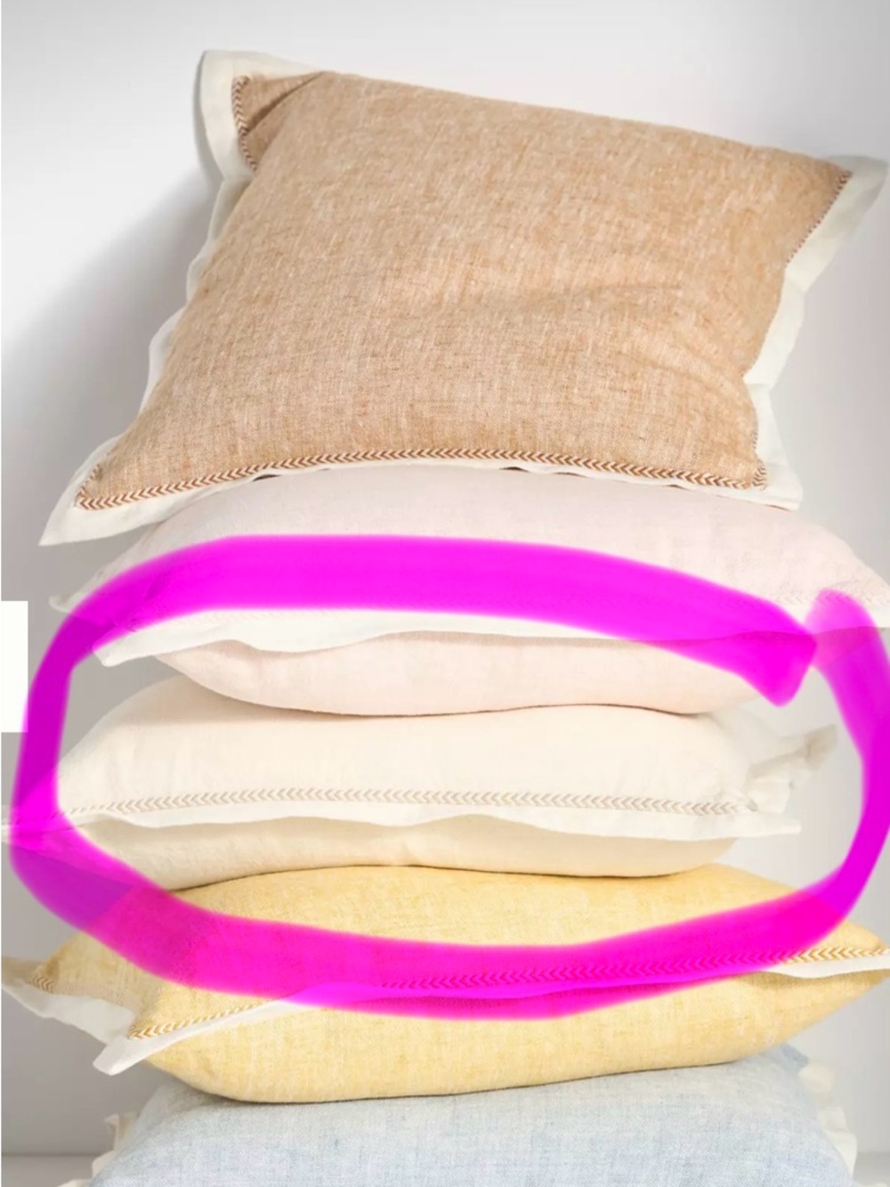 Anthropology Lucy Linen Embroidered Pillow - Picture 4 of 4